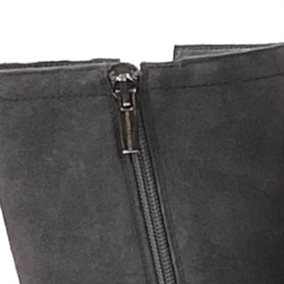 New Vince Camuto Wethima Shady Grey Suede Leather Mid-Calf Engineer Boot 8 - Picture 10 of 11